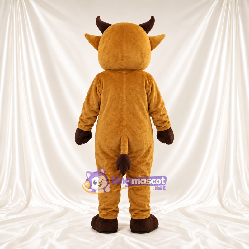 Costume de mascotte Vache – jaune – Ventre (blanc) Costume de mascotte Vache – jaune – Ventre (blanc)