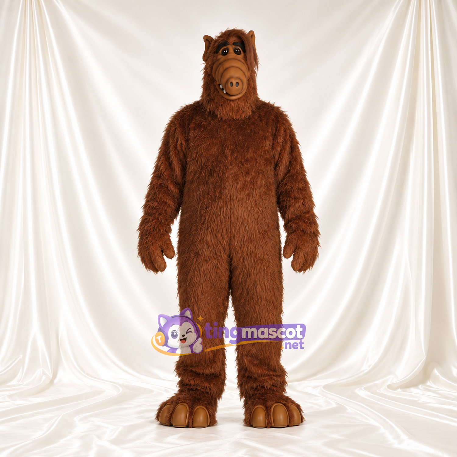 Brown Alien Mascot Costume Brown Alien Mascot Costume