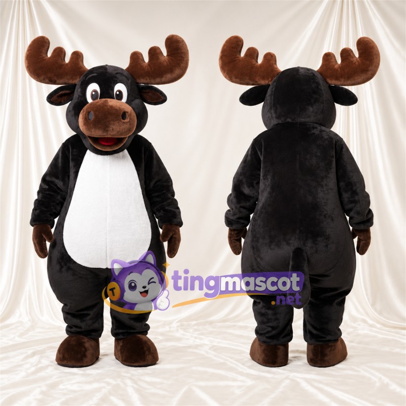 Black Moose Mascot Costume