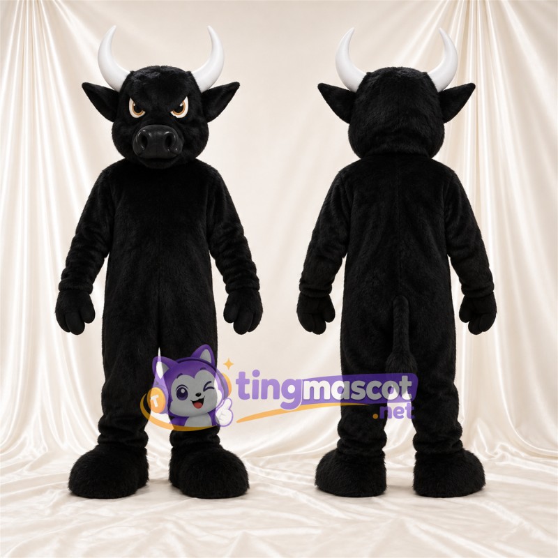 Black Bison Mascot Costume