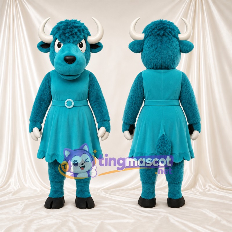 Maskottchenkostüm Bison – petrol – Kleid (petrol)