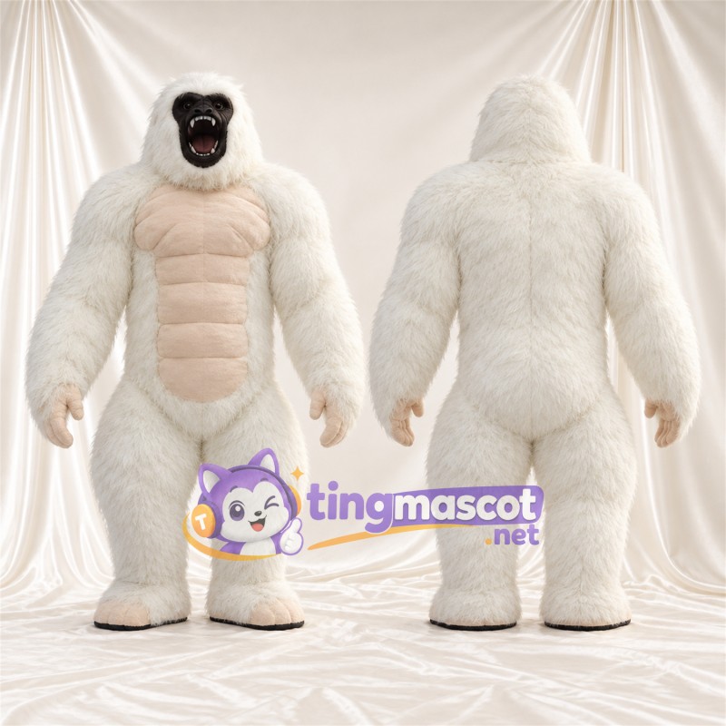 Costume de mascotte Gorille – blanc