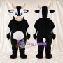 Black and White Bull Mascot Costume - Tan Horns and Blue Eyes