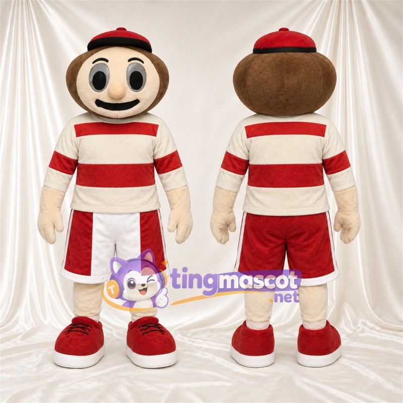 Maskottchenkostüm Comicfigur – rot / weiß – Outfit; Shorts (rot)