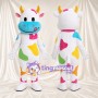 Costume de mascotte Vache – blanc – Taches (multicolore)