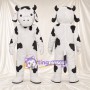 Black and White Cow Mascot Costume - Black Horns and White Muzzle
