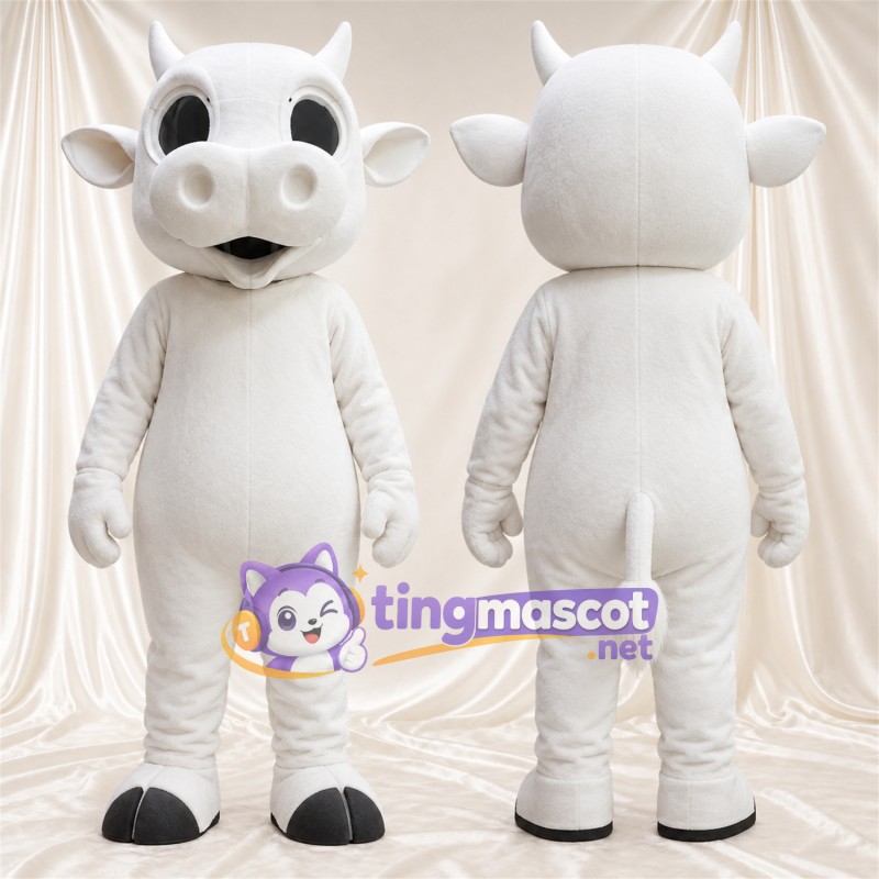 Costume de mascotte Vache – blanc