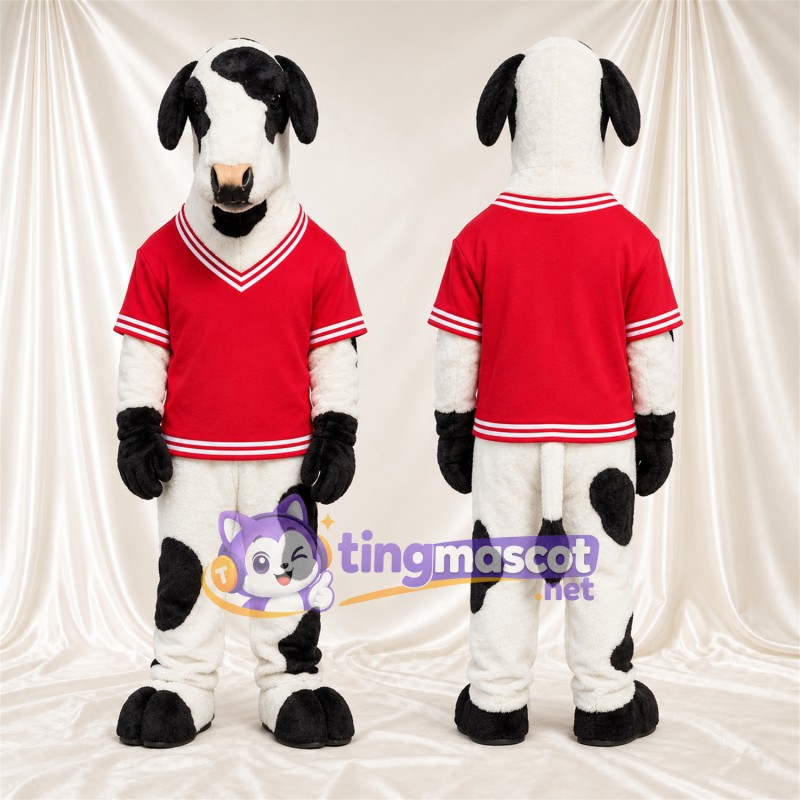 Costume de mascotte Chien – noir / blanc – Chemise