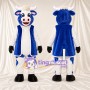 Costume de mascotte Vache – bleu / blanc – Gilet (bleu)