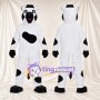 Black and White Cow Mascot Costume - Black Muzzle and Sparse Black Spots