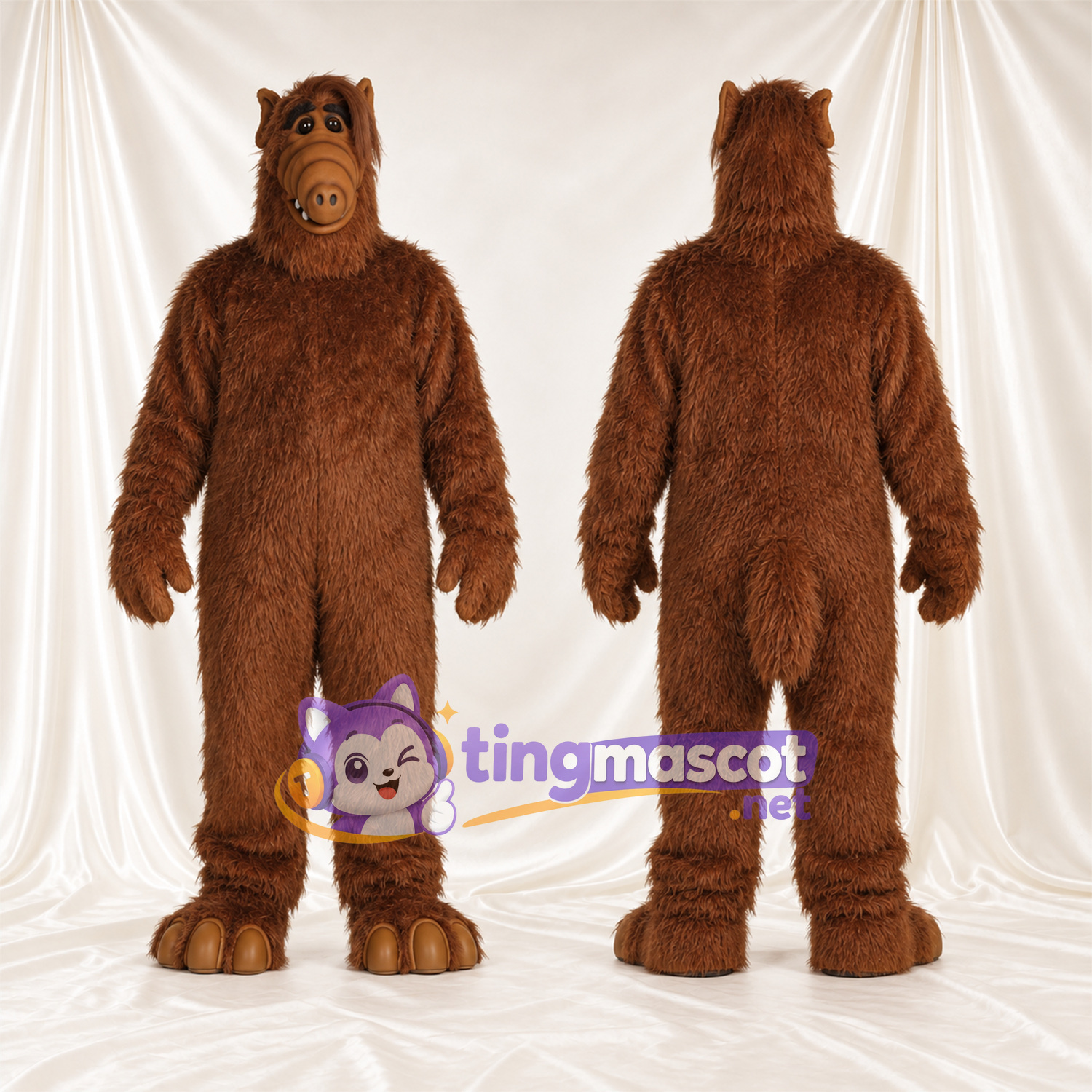 Brown Alien Mascot Costume Brown Alien Mascot Costume
