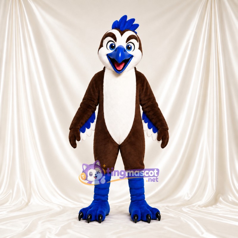 Maskottchenkostüm Adler – braun / blau