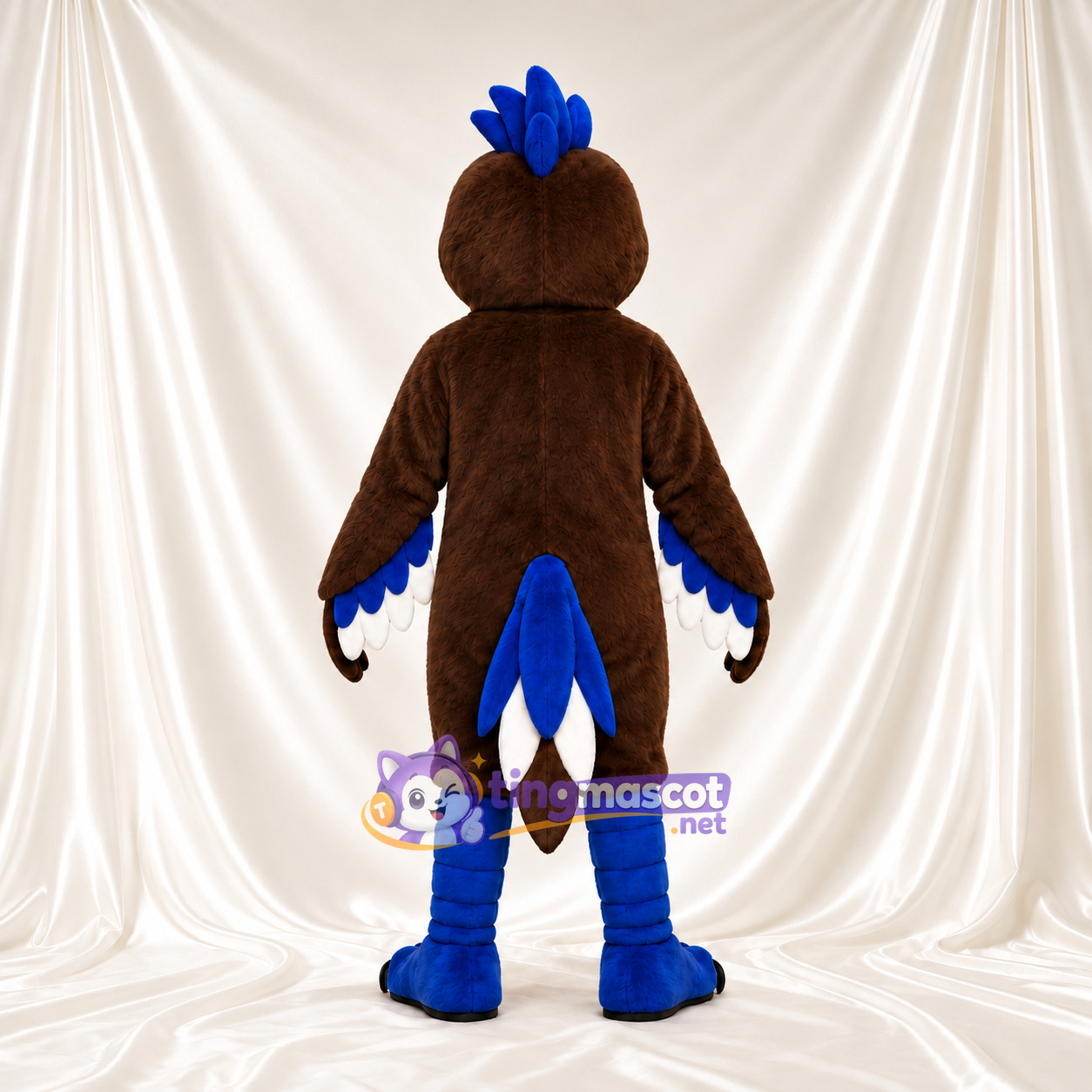 Costume de mascotte Aigle – marron / bleu Costume de mascotte Aigle – marron / bleu