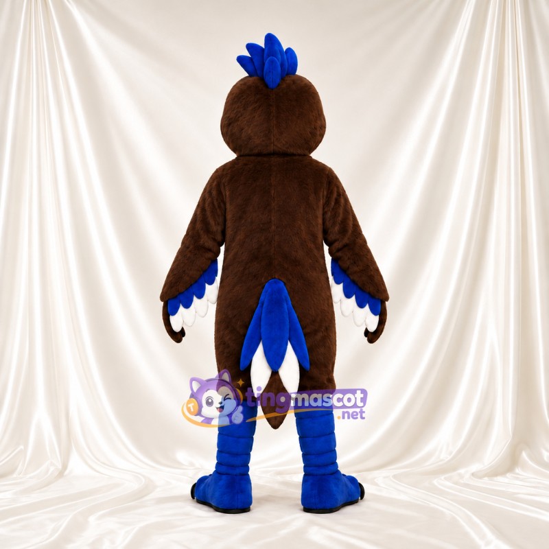 Costume de mascotte Aigle – marron / bleu Costume de mascotte Aigle – marron / bleu