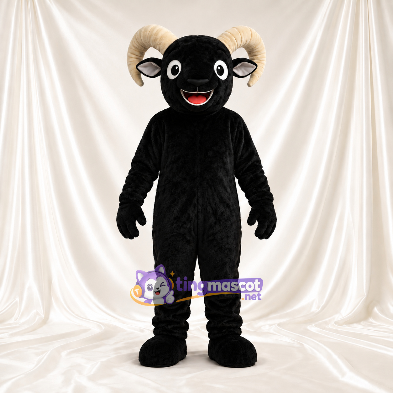 Black Ram Mascot Costume Black Ram Mascot Costume