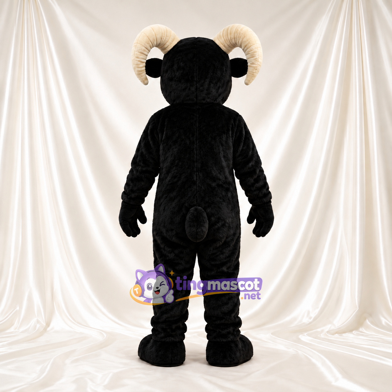 Black Ram Mascot Costume Black Ram Mascot Costume