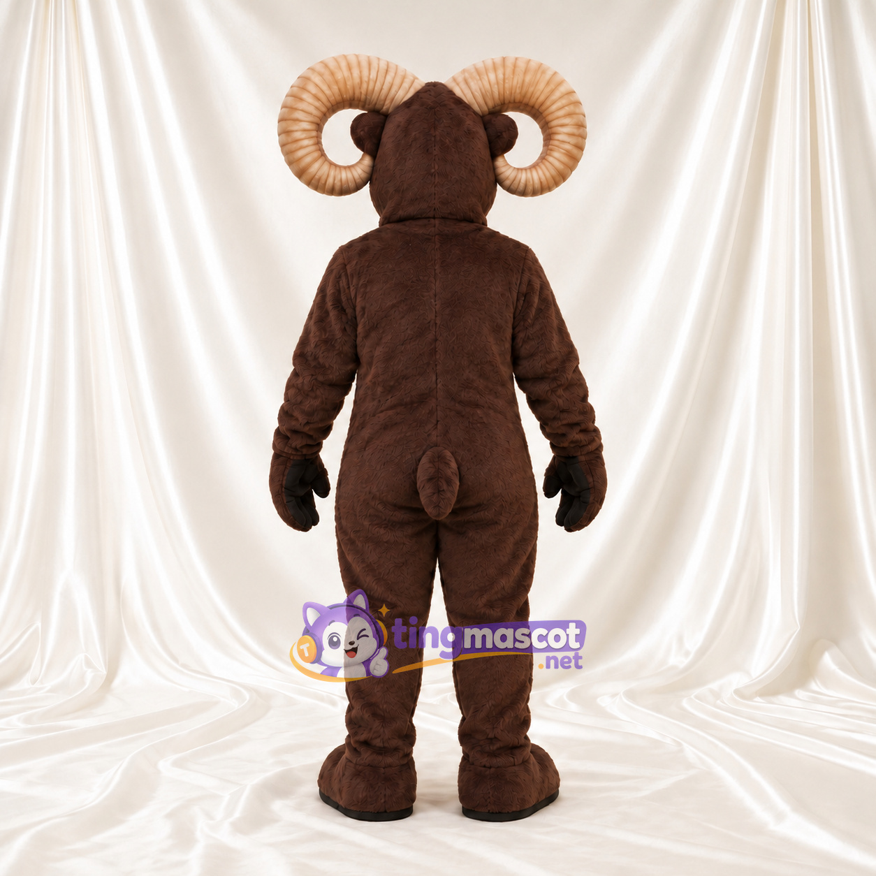 Costume de mascotte Bélier – marron – Torse (brun clair) Costume de mascotte Bélier – marron – Torse (brun clair)