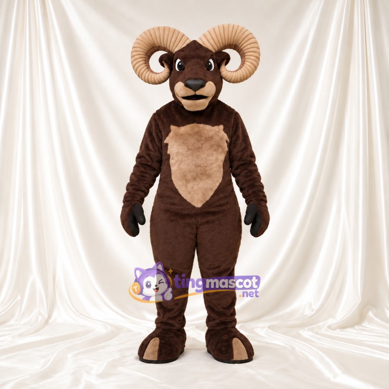 Costume de mascotte Bélier – marron foncé