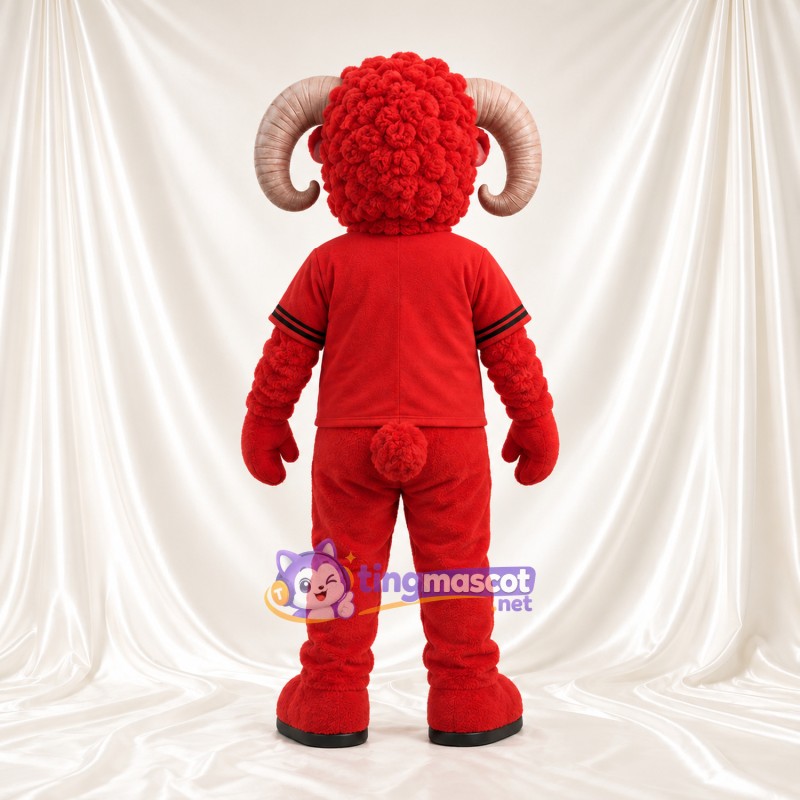 Costume de mascotte Bélier – rouge – Toison (rouge) Costume de mascotte Bélier – rouge – Toison (rouge)