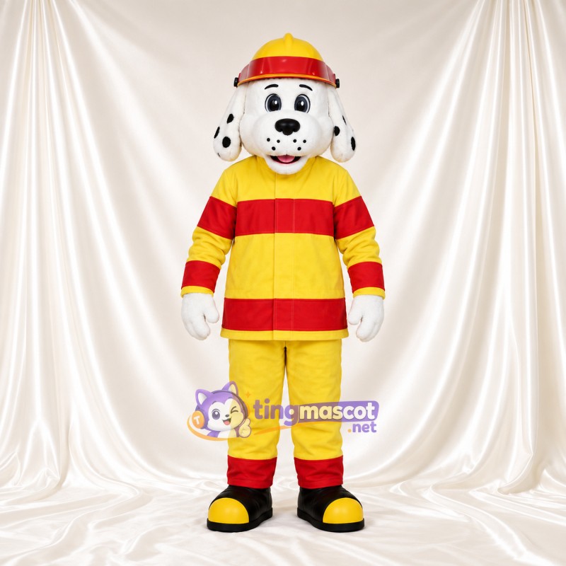 Black and White Dalmatian Mascot Costume - Firefighter Outfit Black and White Dalmatian Mascot Costume - Firefighter Outfit