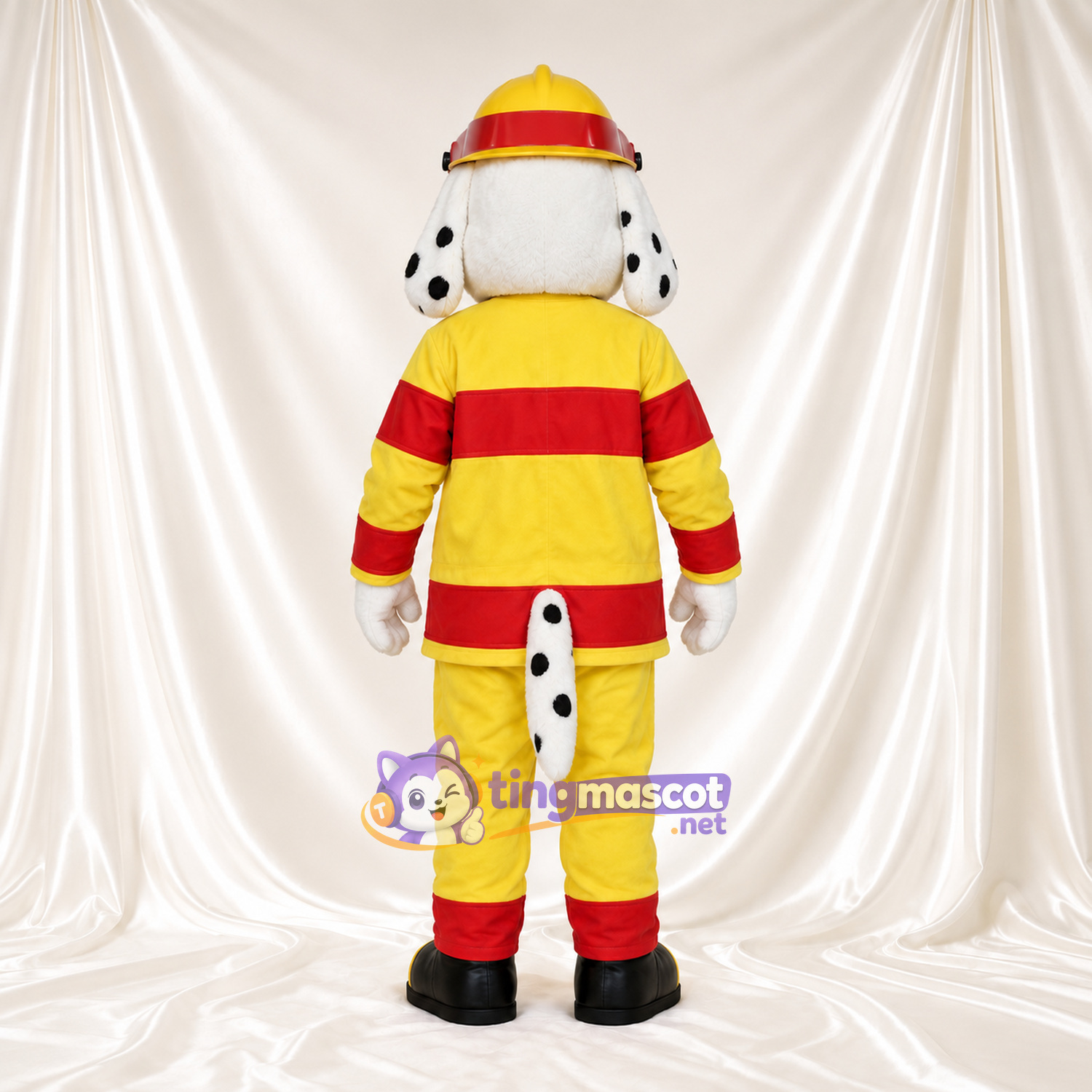 Black and White Dalmatian Mascot Costume - Firefighter Outfit Black and White Dalmatian Mascot Costume - Firefighter Outfit