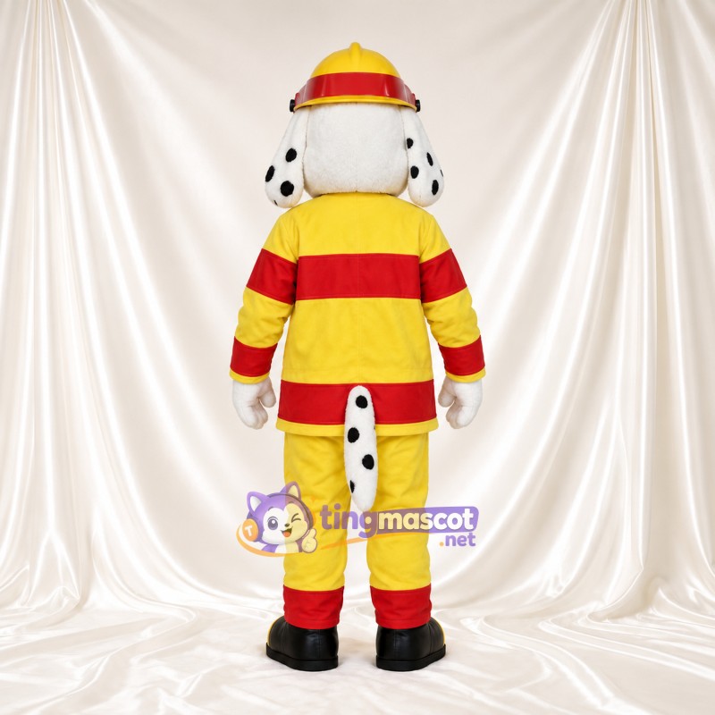 Black and White Dalmatian Mascot Costume - Firefighter Outfit Black and White Dalmatian Mascot Costume - Firefighter Outfit
