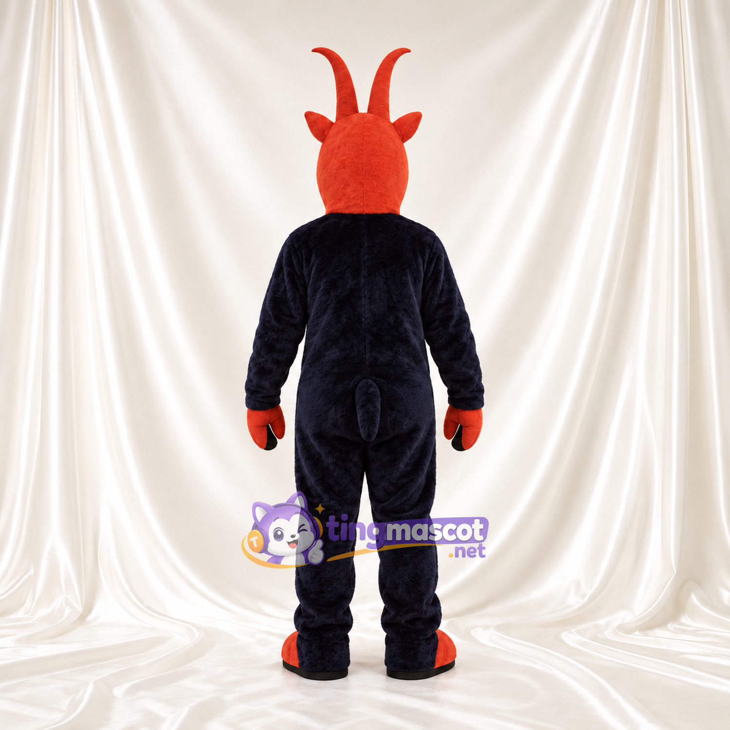 Costume de mascotte Chèvre – rouge / noir Costume de mascotte Chèvre – rouge / noir