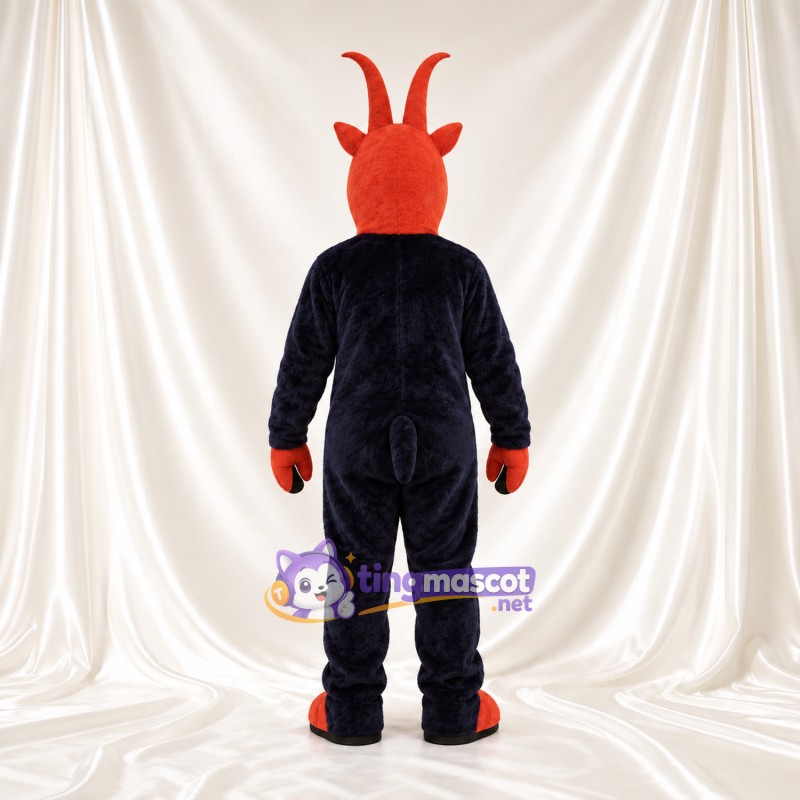 Costume de mascotte Chèvre – rouge / noir Costume de mascotte Chèvre – rouge / noir