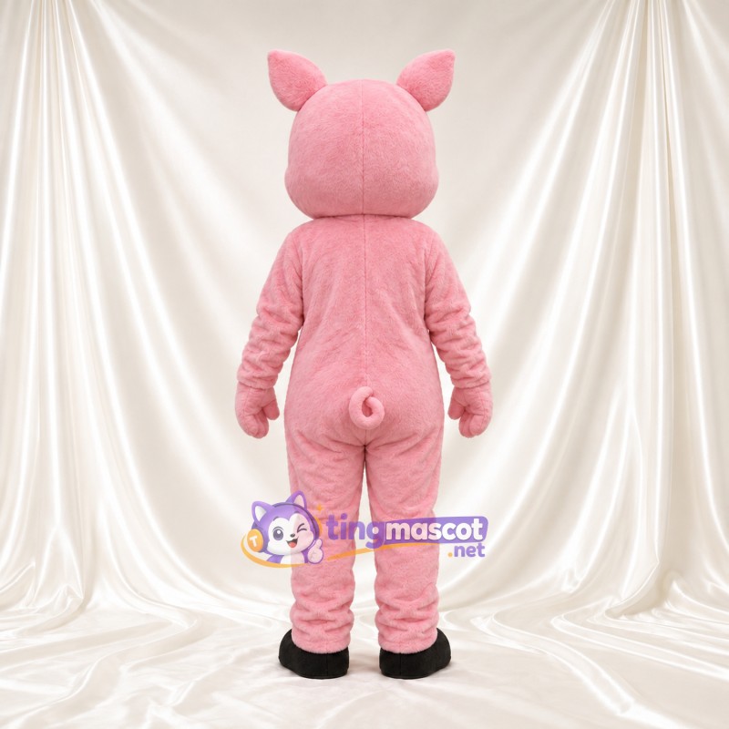Costume de mascotte Cochon – rose – Mains (rose); Pieds (noir) Costume de mascotte Cochon – rose – Mains (rose); Pieds (noir)