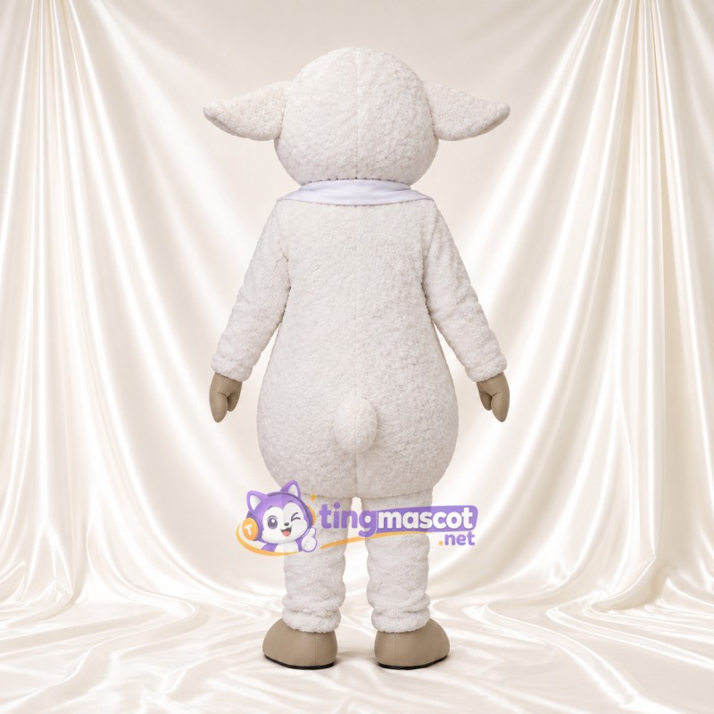 Costume de mascotte Mouton – blanc – Bandana (blanc) Costume de mascotte Mouton – blanc – Bandana (blanc)