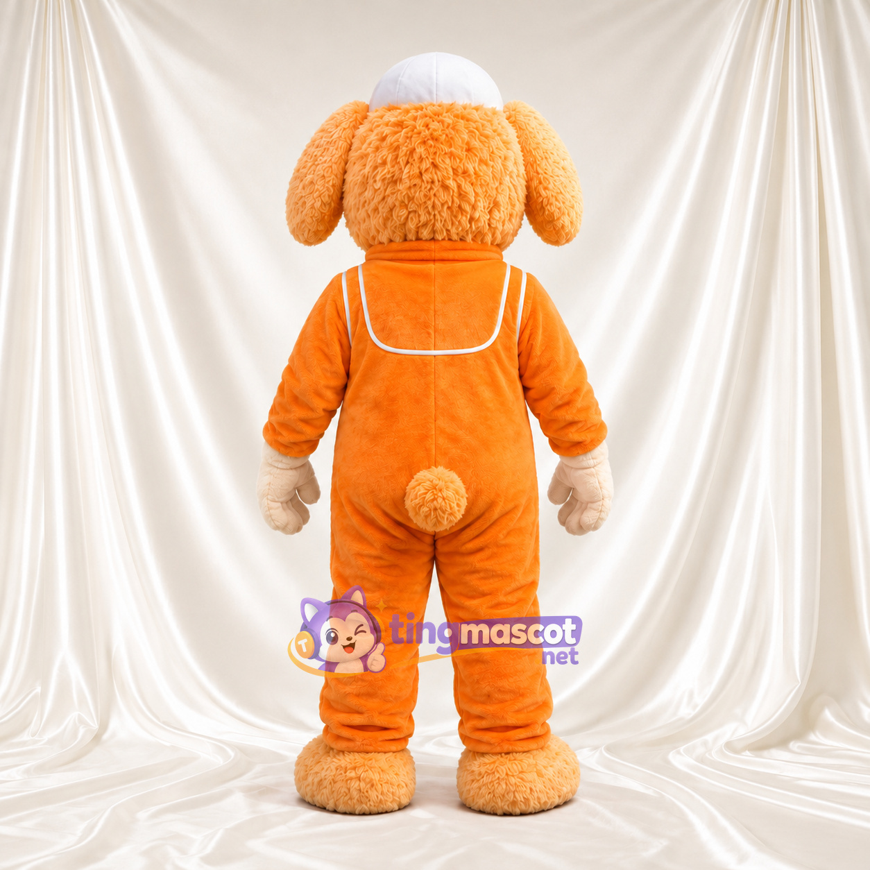 Maskottchenkostüm Schaf – orange – Overall (orange) Maskottchenkostüm Schaf – orange – Overall (orange)