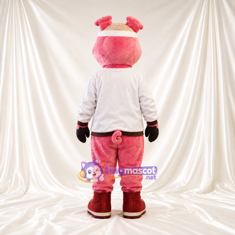 Costume de mascotte Cochon – rose – Chemise (blanc); Bandeau Costume de mascotte Cochon – rose – Chemise (blanc); Bandeau