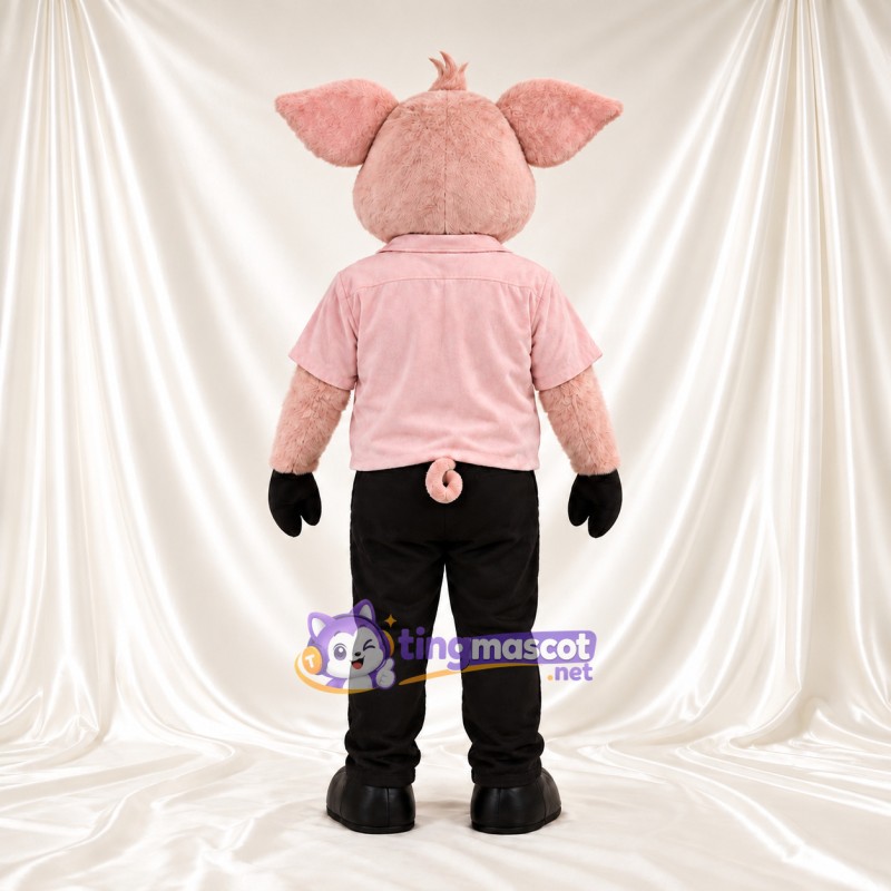 Maskottchenkostüm Schwein – hellrosa – Hemd (rosa); Sonnenbrille Maskottchenkostüm Schwein – hellrosa – Hemd (rosa); Sonnenbrille