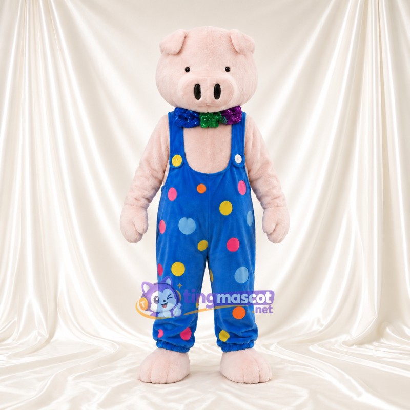 Maskottchenkostüm Schwein – hellrosa – Latzhose Maskottchenkostüm Schwein – hellrosa – Latzhose