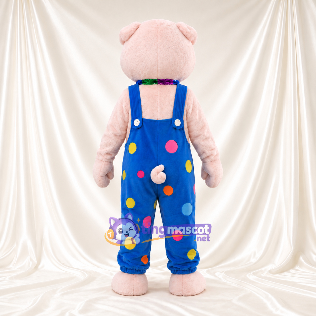 Maskottchenkostüm Schwein – hellrosa – Latzhose Maskottchenkostüm Schwein – hellrosa – Latzhose