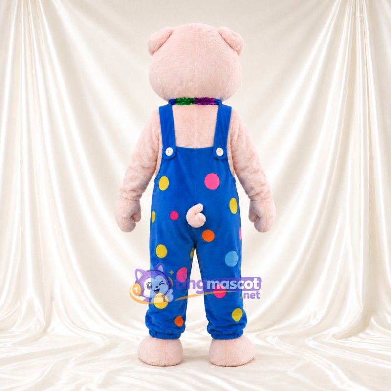 Maskottchenkostüm Schwein – hellrosa – Latzhose Maskottchenkostüm Schwein – hellrosa – Latzhose
