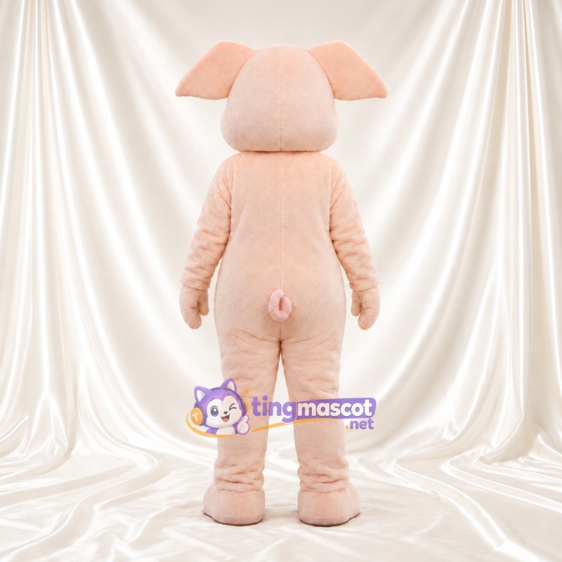 Peach Pig Mascot Costume - Blue Eyes and Pink Snout Peach Pig Mascot Costume - Blue Eyes and Pink Snout