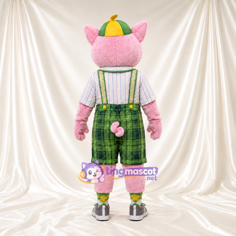 Costume de mascotte Cochon – rose – Short; Casquette Costume de mascotte Cochon – rose – Short; Casquette