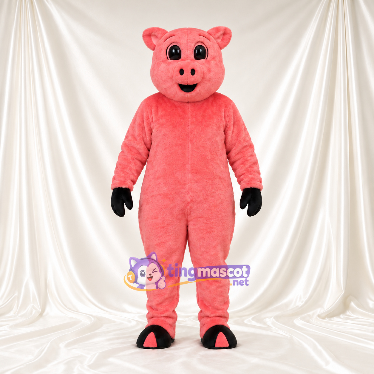 Maskottchenkostüm Schwein – korallrosa Maskottchenkostüm Schwein – korallrosa