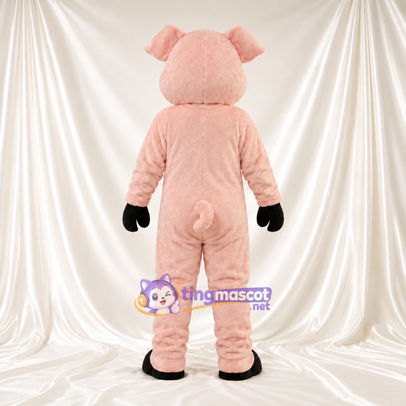 Costume de mascotte Cochon – pêche – Gants (noir); Pieds (noir) Costume de mascotte Cochon – pêche – Gants (noir); Pieds (noir)