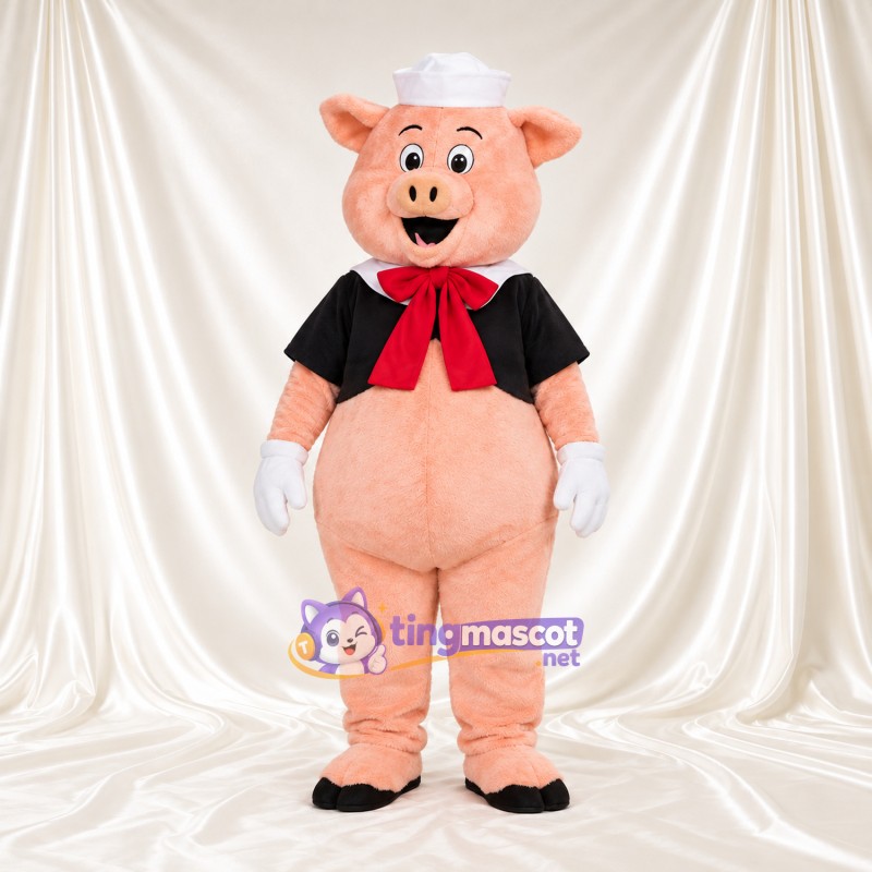 Costume de mascotte Cochon – pêche – Chapeau de marin; Écharpe (rouge) Costume de mascotte Cochon – pêche – Chapeau de marin; Écharpe (rouge)