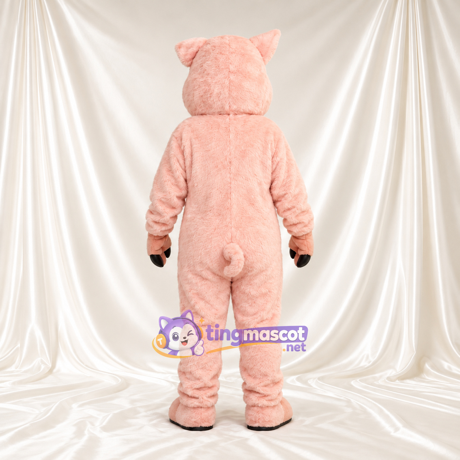 Peach Pig Mascot Costume - Blue Eyes and Pink Snout Peach Pig Mascot Costume - Blue Eyes and Pink Snout