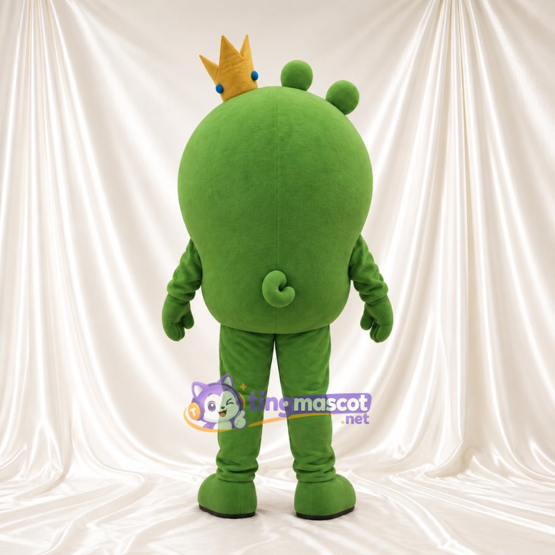 Costume de mascotte Cochon – vert – Couronne (doré) Costume de mascotte Cochon – vert – Couronne (doré)