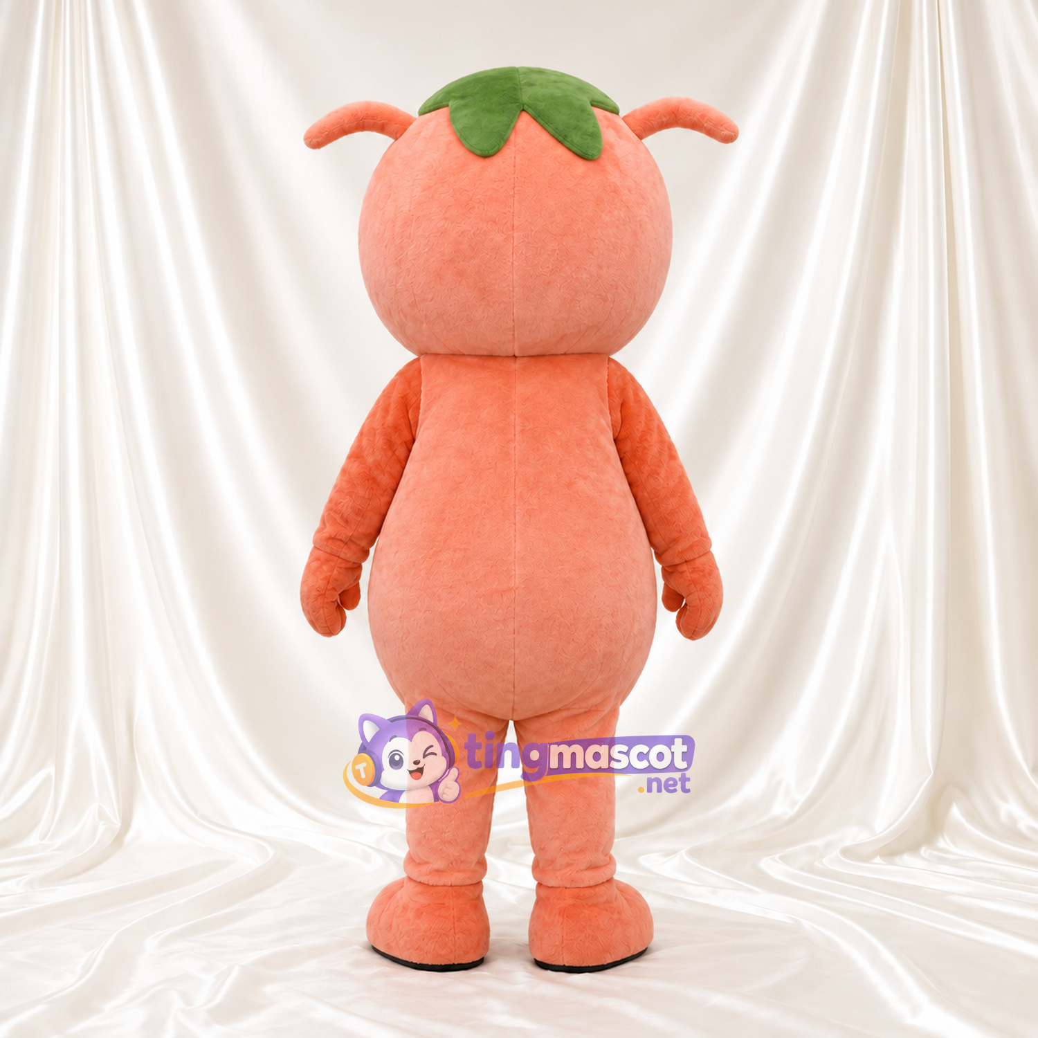 Maskottchenkostüm Fruchtfigur – orange – Blattkrone (grün) Maskottchenkostüm Fruchtfigur – orange – Blattkrone (grün)