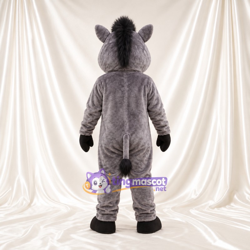 Costume de mascotte Sanglier – gris – Crinière (noir); Museau (brun clair) Costume de mascotte Sanglier – gris – Crinière (noir); Museau (brun clair)