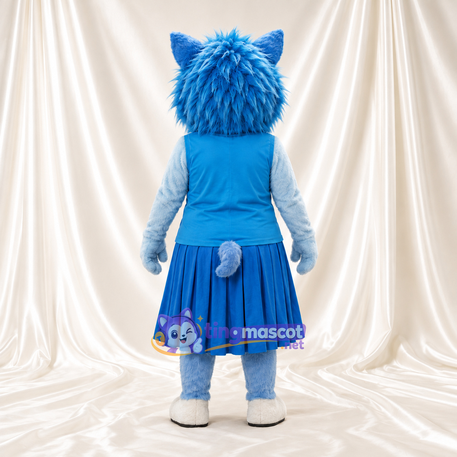 Blue Wild Boar Mascot Costume - Blue Dress Blue Wild Boar Mascot Costume - Blue Dress