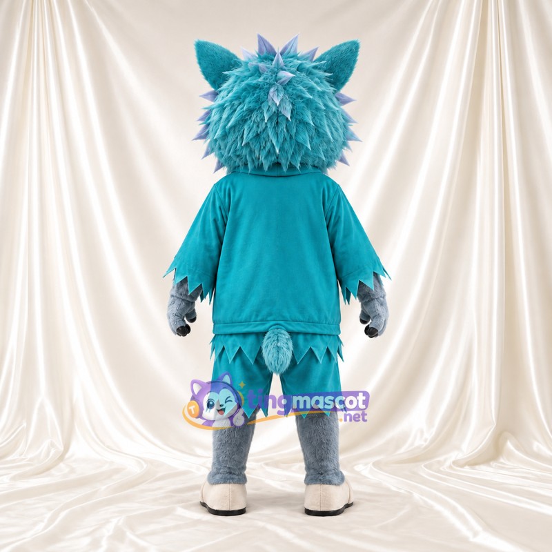 Costume de mascotte Loup – bleu canard Costume de mascotte Loup – bleu canard