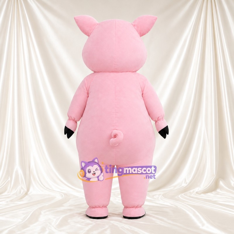Costume de mascotte Cochon – rose – Tache autour d’un œil (noir) Costume de mascotte Cochon – rose – Tache autour d’un œil (noir)