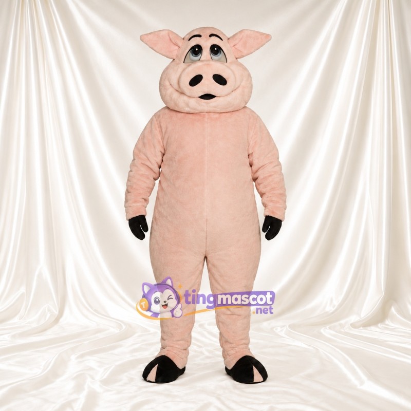 Costume de mascotte Cochon – pêche – Longues oreilles; Gants (noir) Costume de mascotte Cochon – pêche – Longues oreilles; Gants (noir)