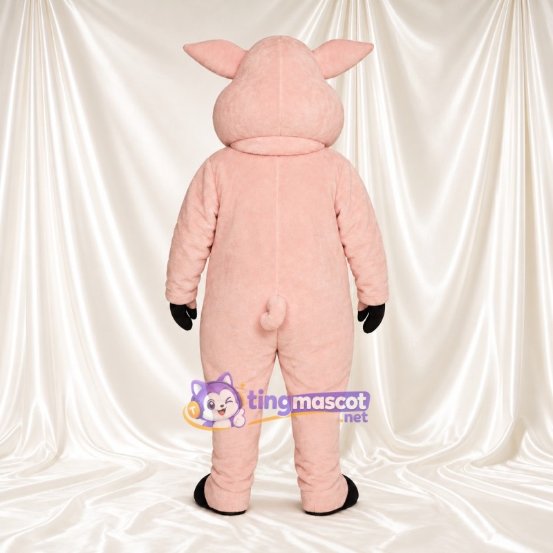 Costume de mascotte Cochon – pêche – Longues oreilles; Gants (noir) Costume de mascotte Cochon – pêche – Longues oreilles; Gants (noir)